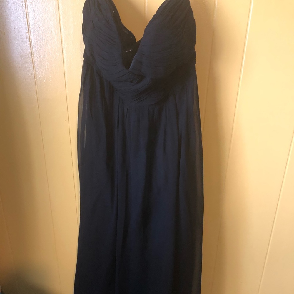 Black strapless formal dress